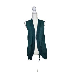 Jerry Lewis Emerald Green Sleeveless Cardigan Women's Size Medium